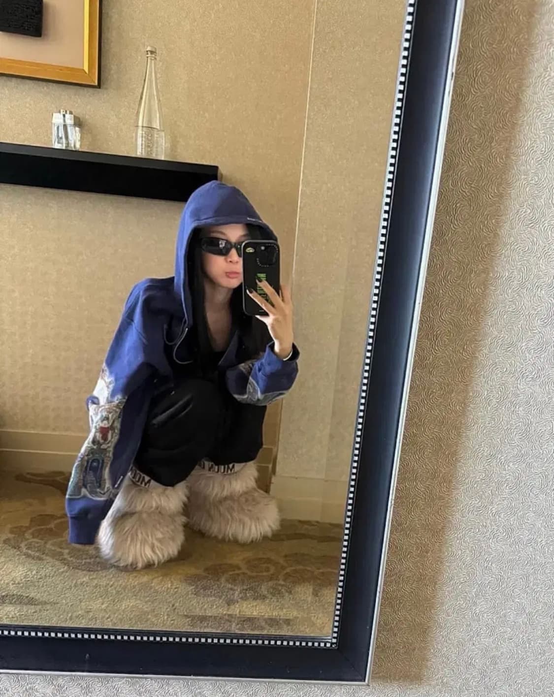 [L]슈프림 x 마이클 잭슨 데인저러스 후드집업 네이비 상품이미지1