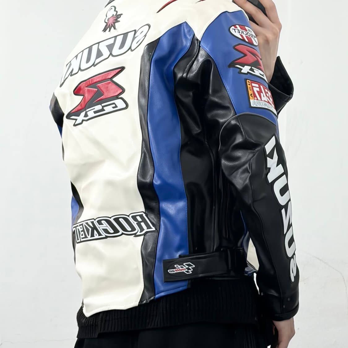 (이안 착용) 스즈키 요시무라 레더 레이싱 자켓 상품이미지4