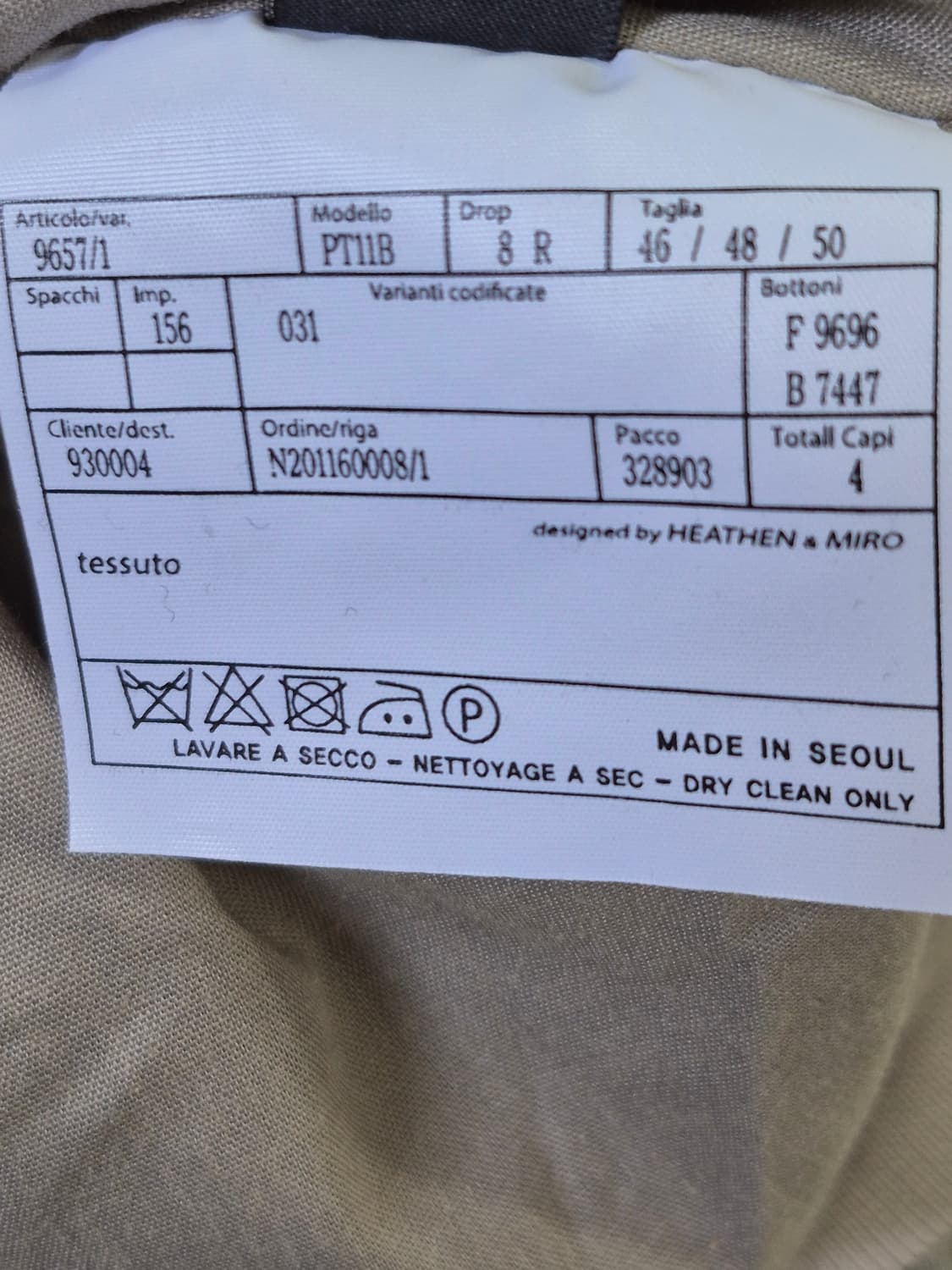 Heathen 체크 해링턴 자켓 남성 M 상태좋음 상품이미지7