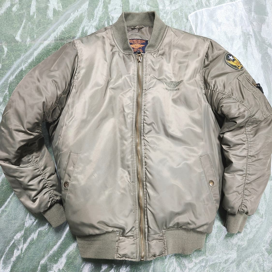 파일럿 무드 MA-1 항공점퍼 / 카키 / USAF 감성 상품이미지1