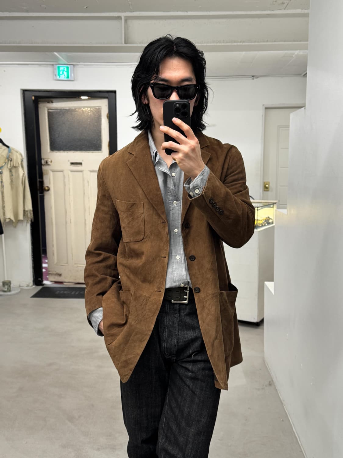 폴로 랄프로렌 스웨이드 블레이저 made in Italy 상품이미지1