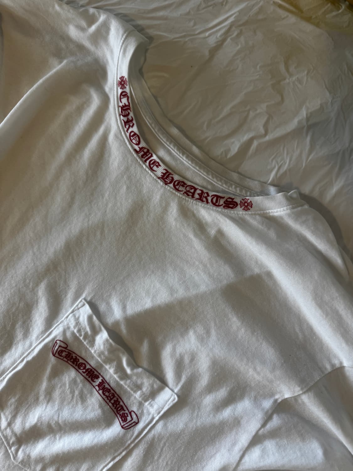 정품 크롬하츠 x 버그도프굿맨 화이트레드 롱슬리브 상품이미지2