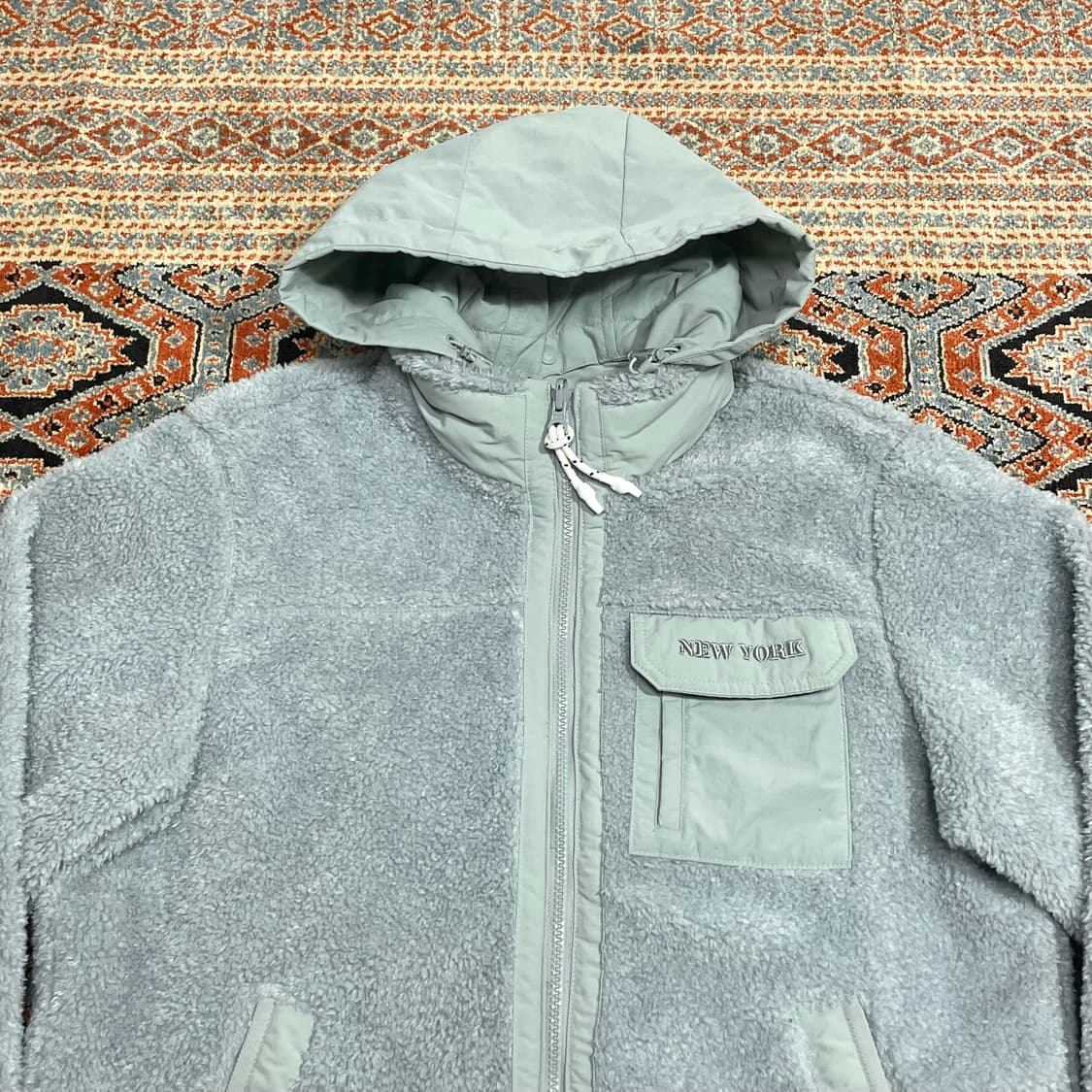 NBA 라이트블루 양면 플리스 자켓 여성S 상품이미지2