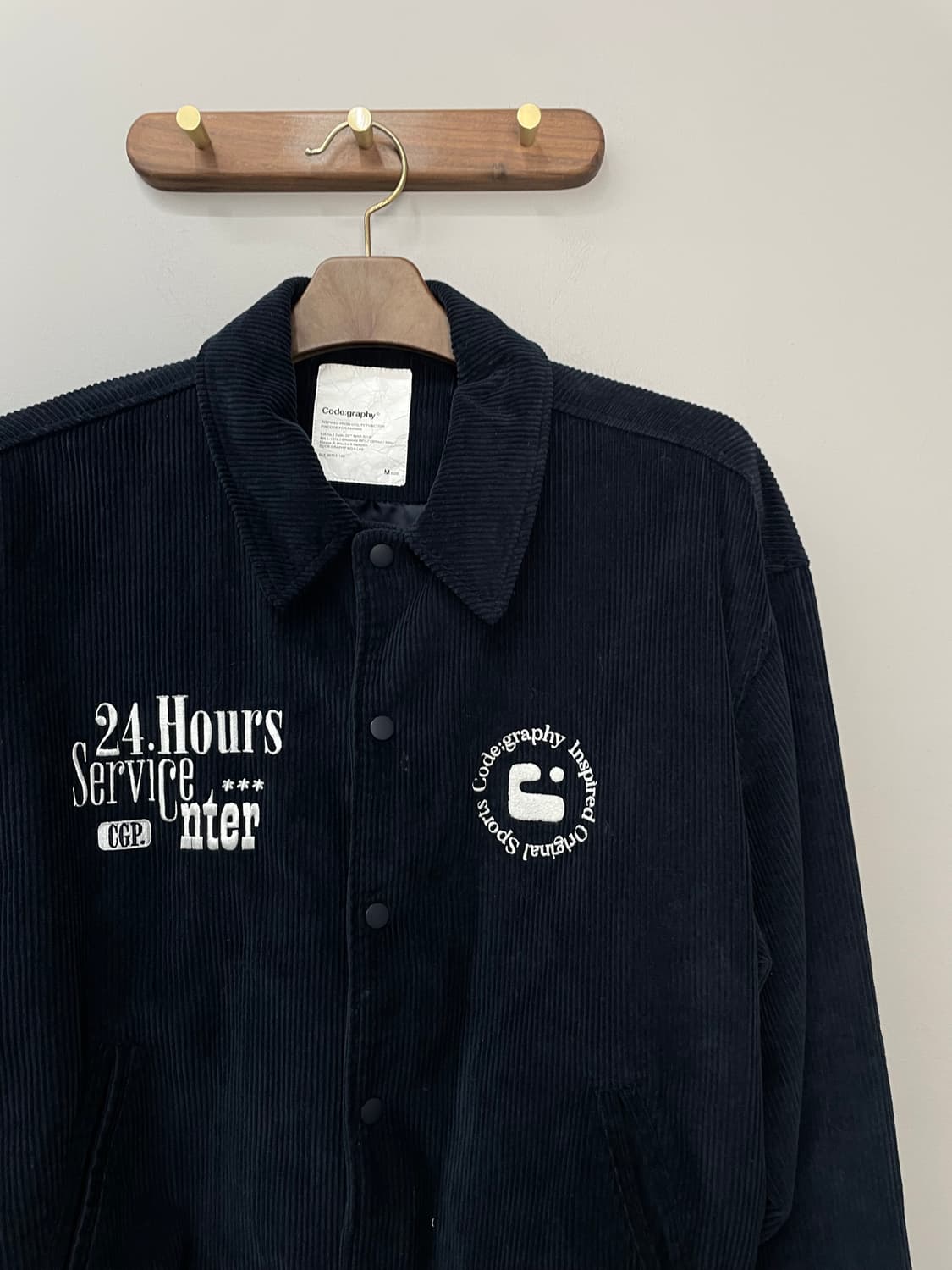 코드그라피 코듀로이 잉크 심볼 바시티 자켓 H1275 상품이미지3