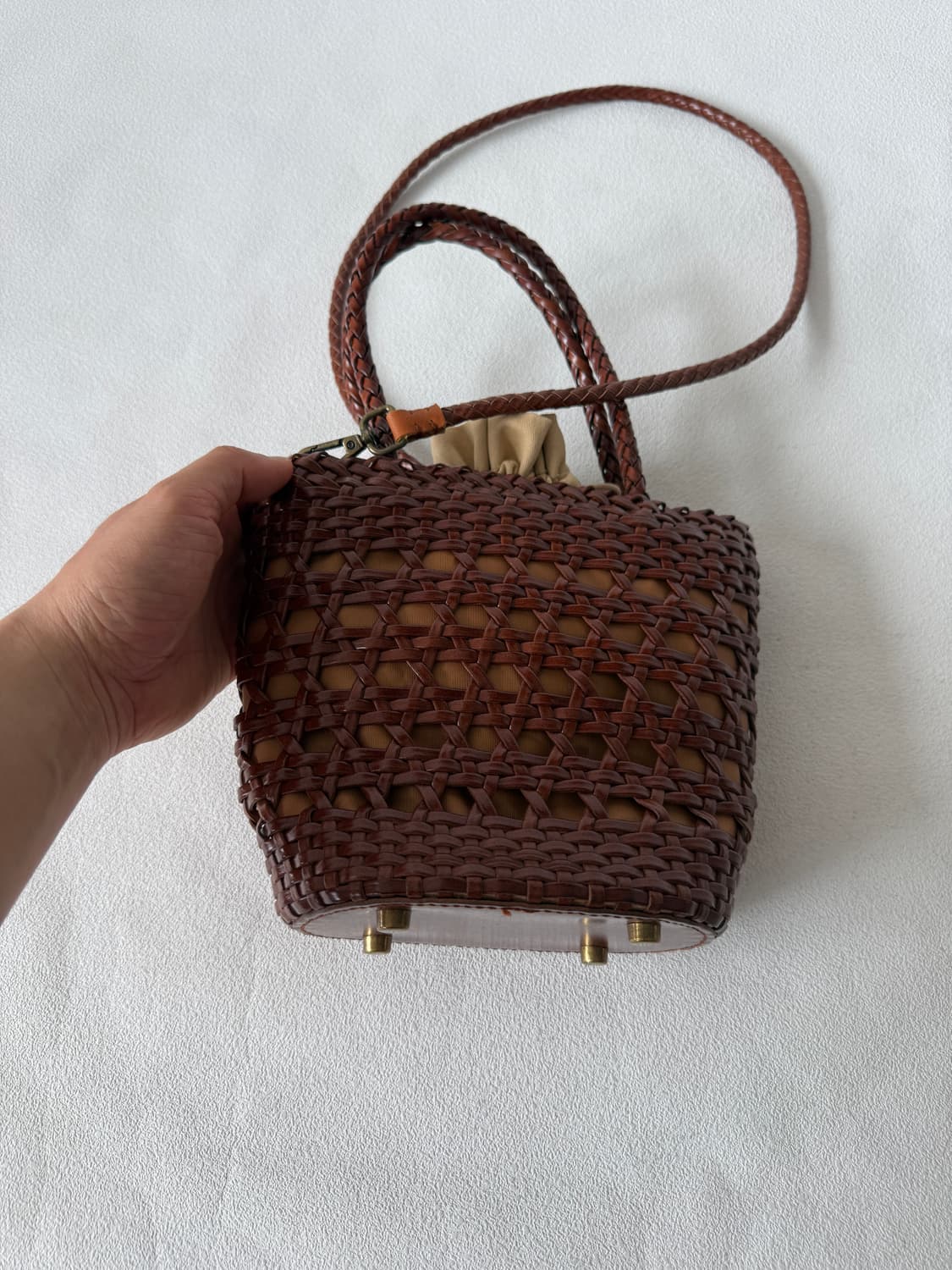 Pre owned 레더 위밍 토트 숄더백 상품이미지6