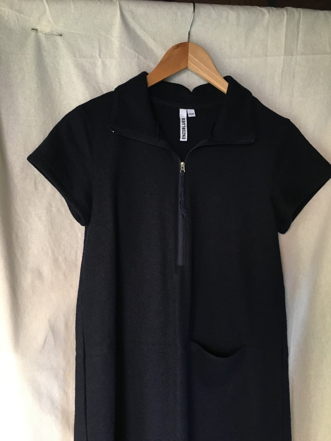 엔조블루스 하이넥 미니드레스(navy) 상품이미지4