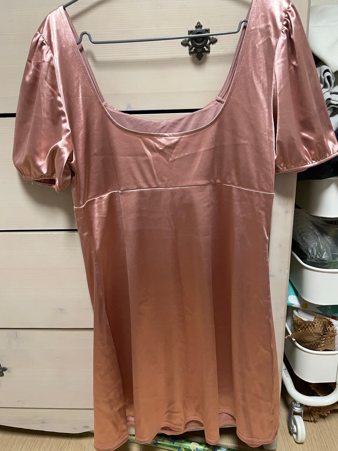 [새상품] h&m 핑크새틴 드레스- L 연말파티룩 상품이미지4