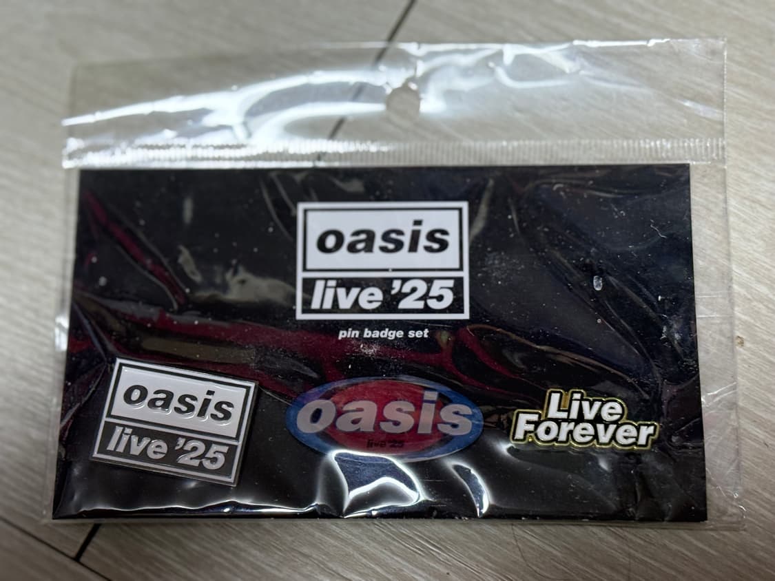 공식 오아시스 라이브25 핀뱃지 세트 상품이미지2
