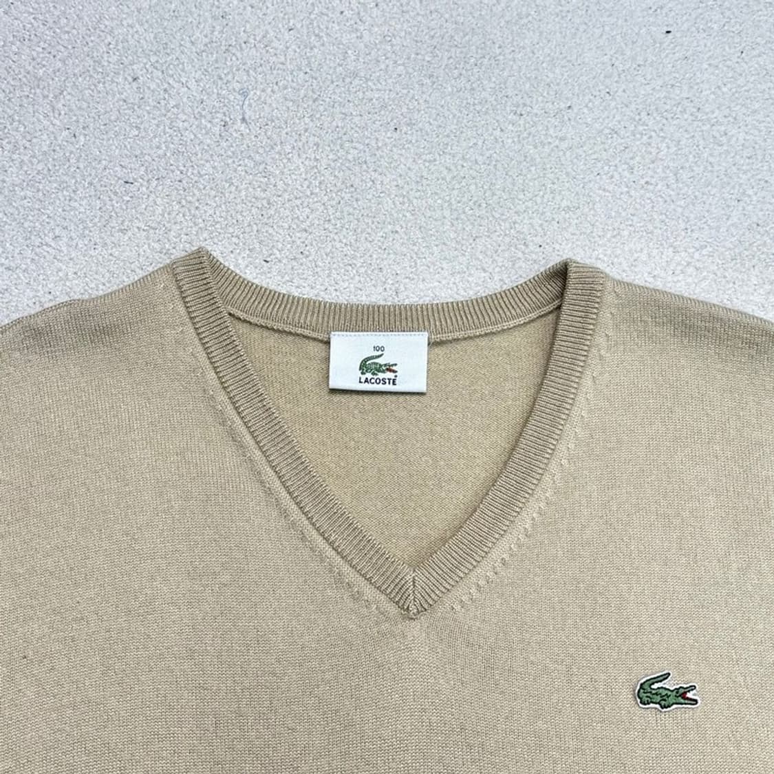 LACOSTE 니트 베스트 베이지 100 상품이미지3