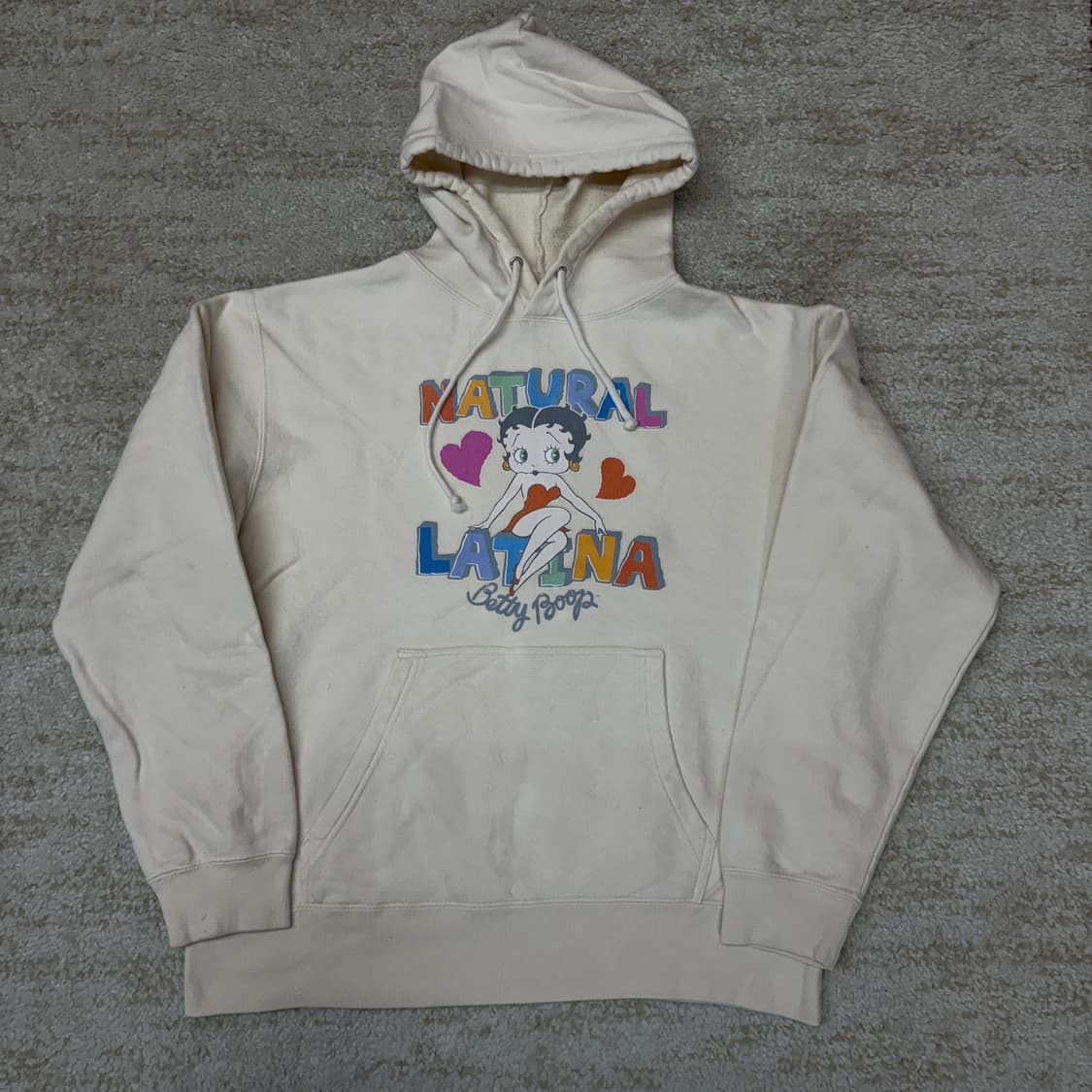 [M] Betty Boop 베티 붑 내추럴 라티나 그래픽 후드 후디 상품이미지1