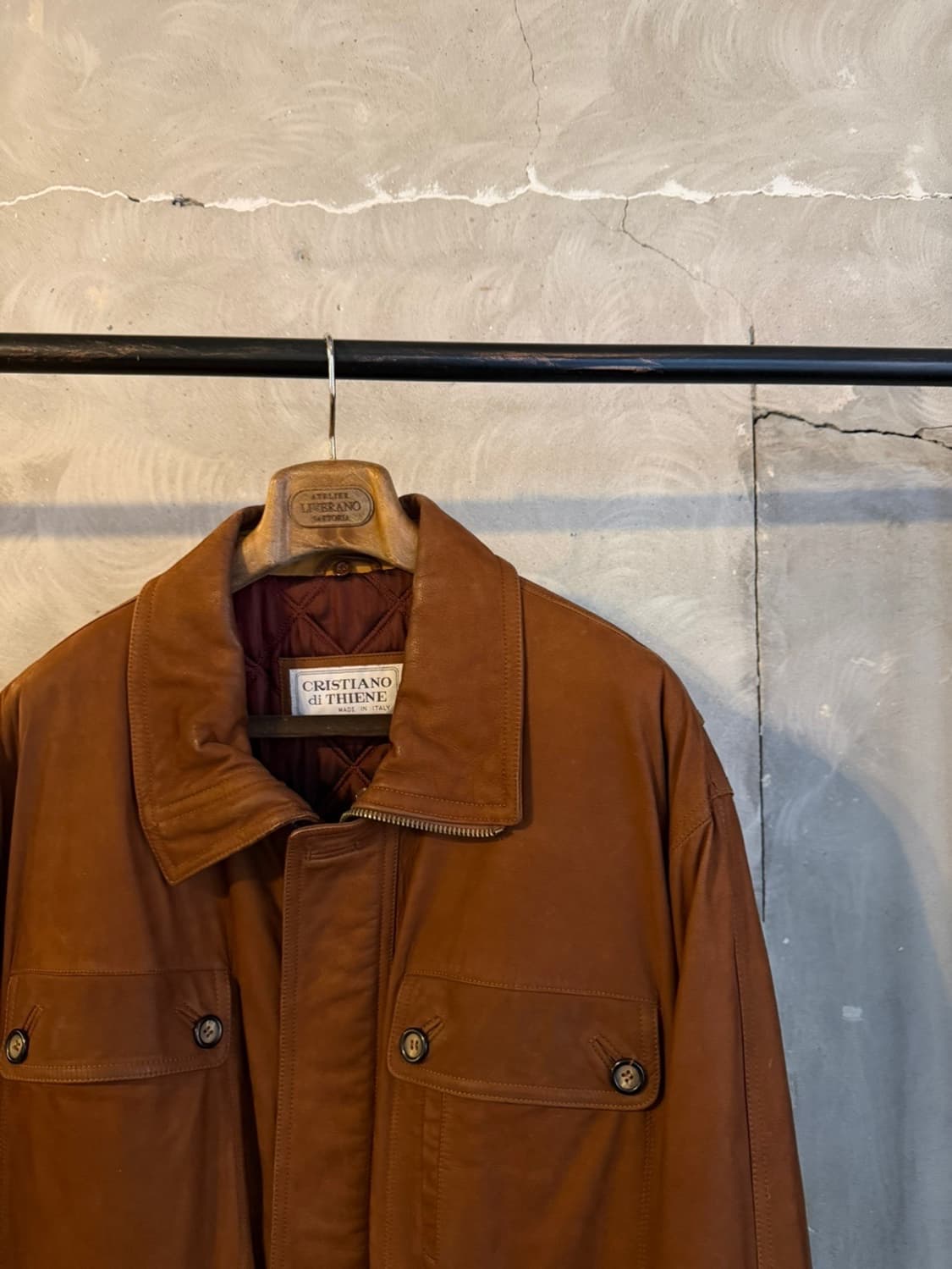 크리스티아노 디 띠엔느 레더 헌팅 자켓 105 상품이미지5
