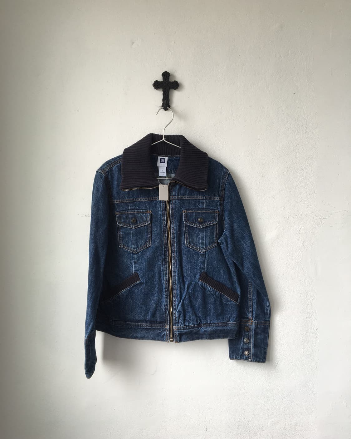 Gap Ribbed layered denim bomber jacket 상품이미지2