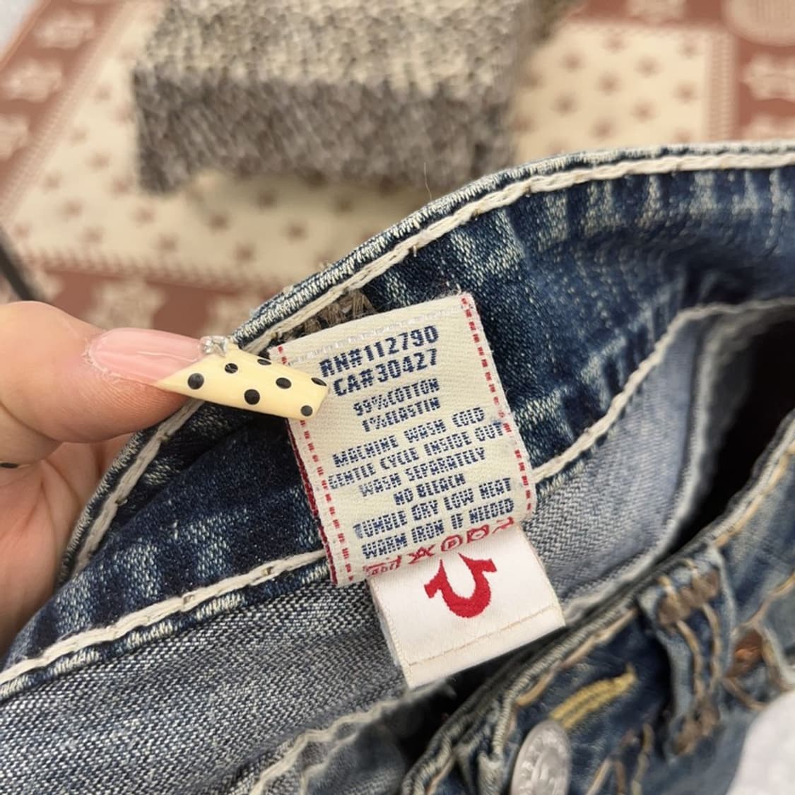 트루릴리젼 빌리슈퍼티 Y2K 로우라이즈 데님팬츠 27인치 C09726 상품이미지7