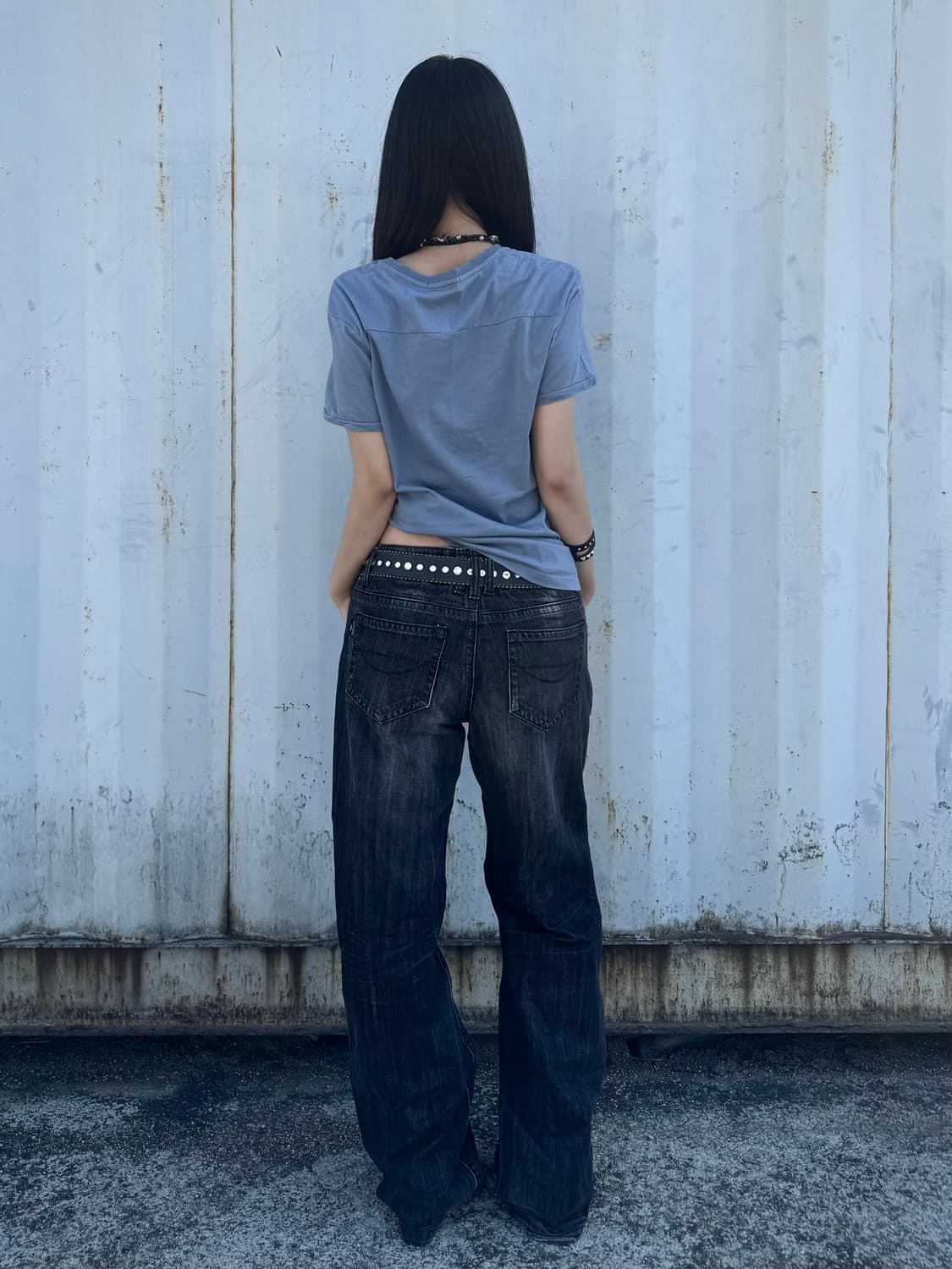 Wide straight denim pants 상품이미지3