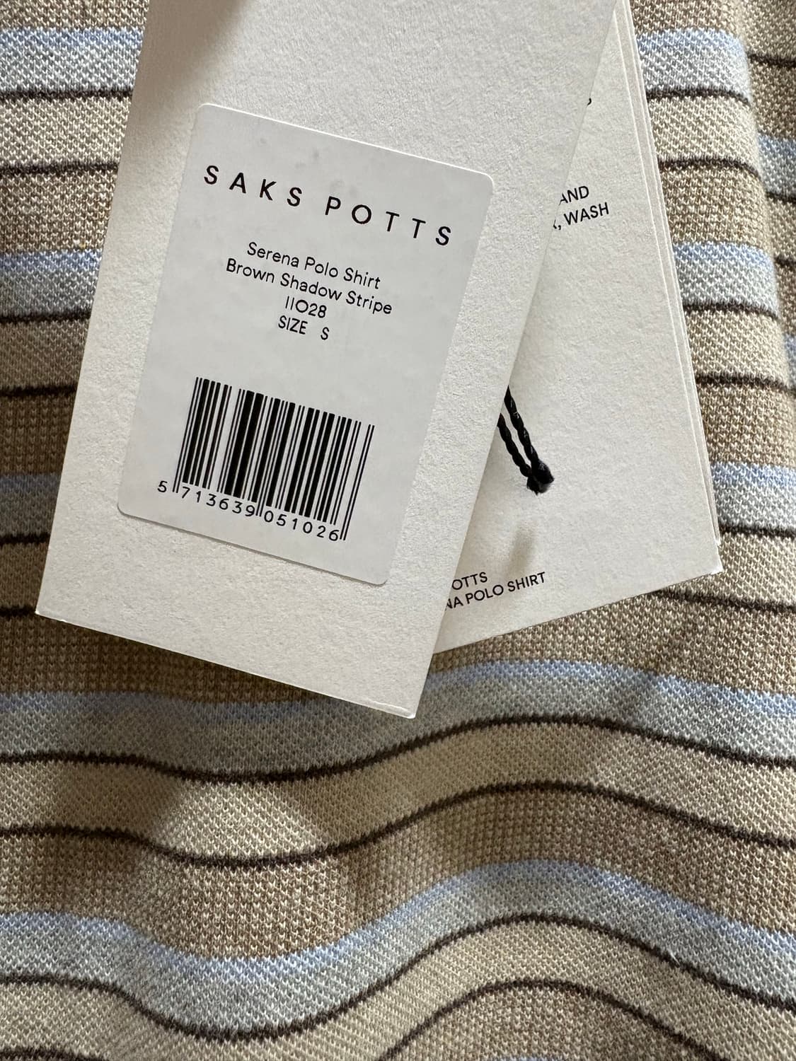 Saks potts Serena polo brown stripe 상품이미지6