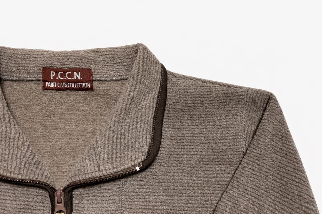 JPN 00s 일본 빈티지 Y2K 올드스쿨 브라운 니트 집업 플리스 자켓 상품이미지4