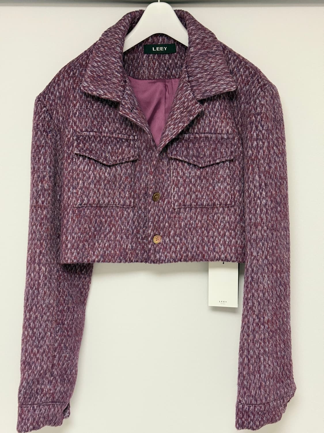 FLAP-POCKET CROPPED JACKET PURPLE 상품이미지4