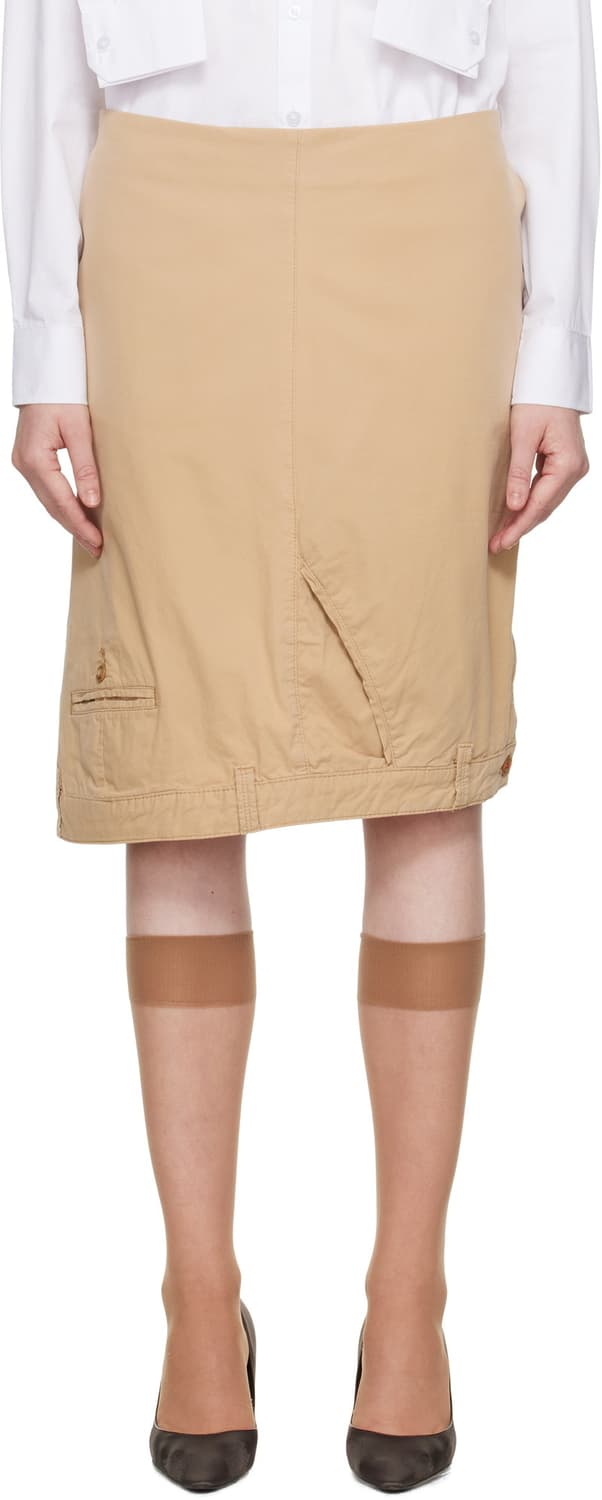 [S]호다코바 Upside Down 트라우저 스커트/베이지 상품이미지3