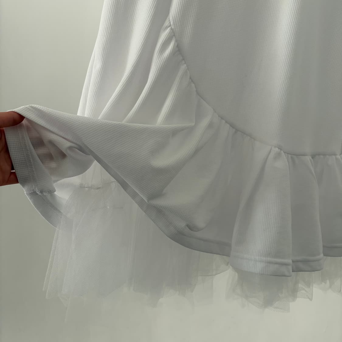 Tulle Layered Shirring Blouse 상품이미지5