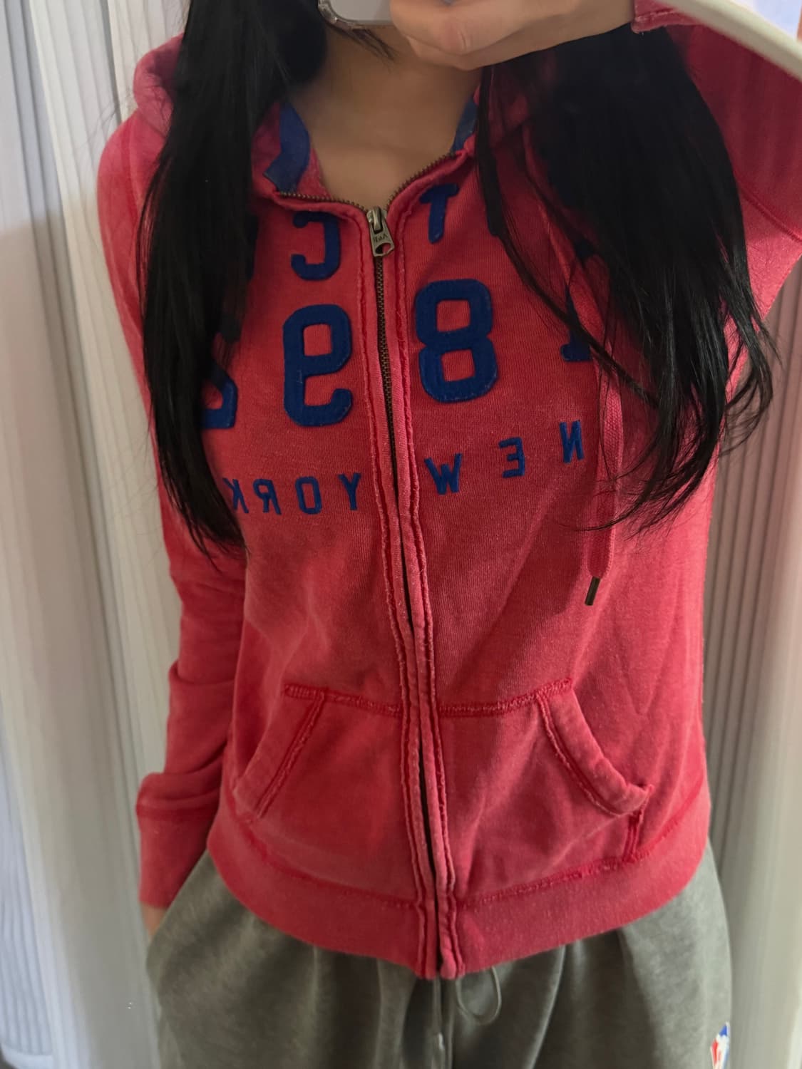 아베크롬비 핑크 후드집업 m 상품이미지1