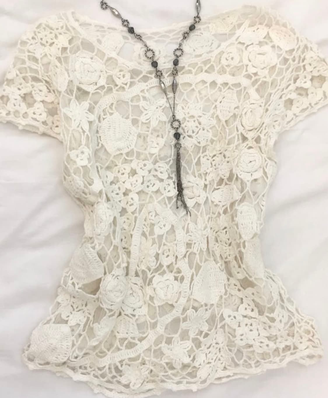 japanese vintage 크로셰 페어리 블라우스 상품이미지1