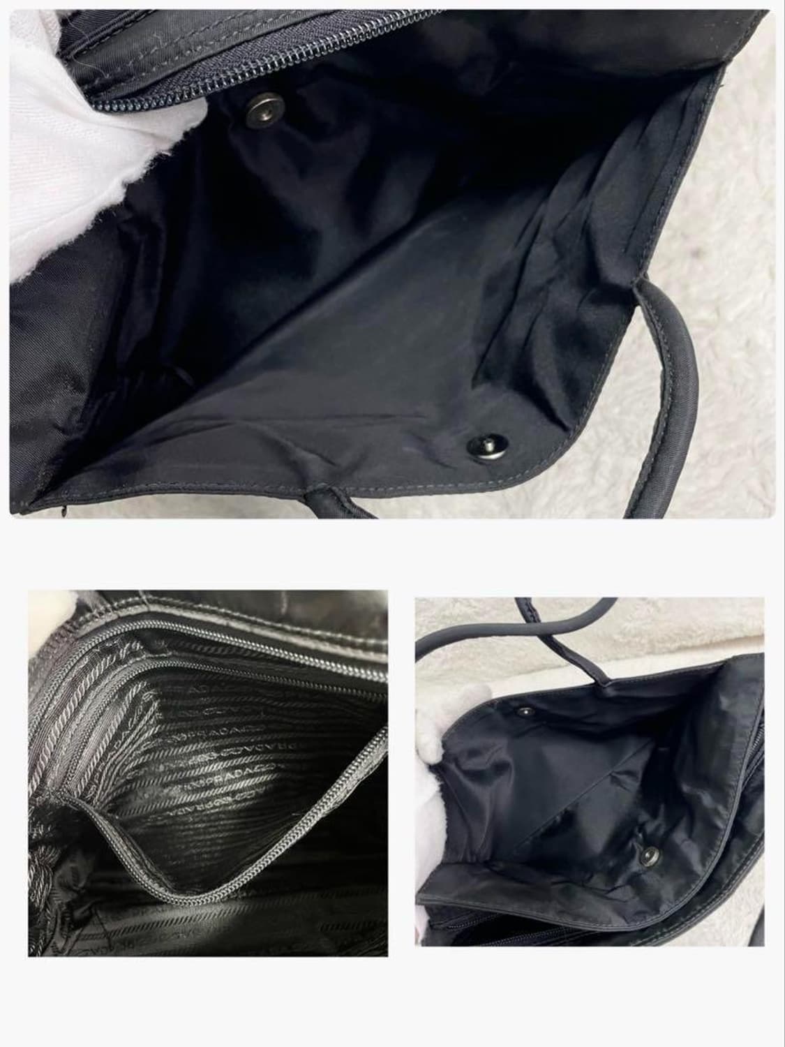 프라다 아카이브 나일롱 자수 핸드백 상품이미지4