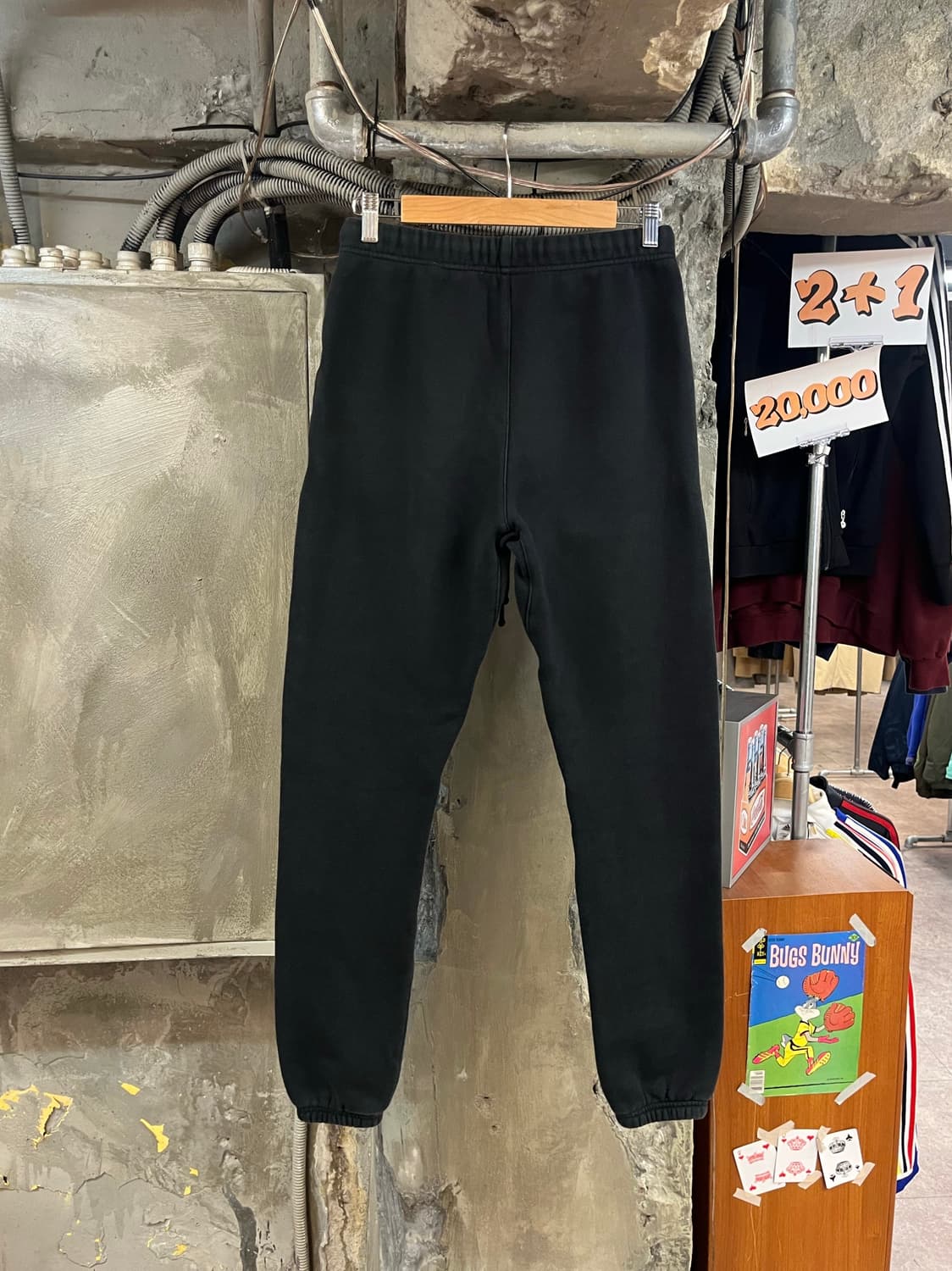 피어오브갓 에센셜 기모 스웻 조거 팬츠 블랙 XS #csz3639  상품이미지2