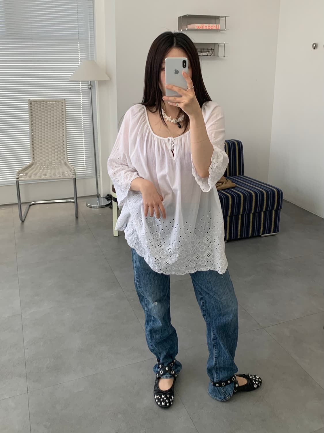 punching lace blouse 상품이미지6