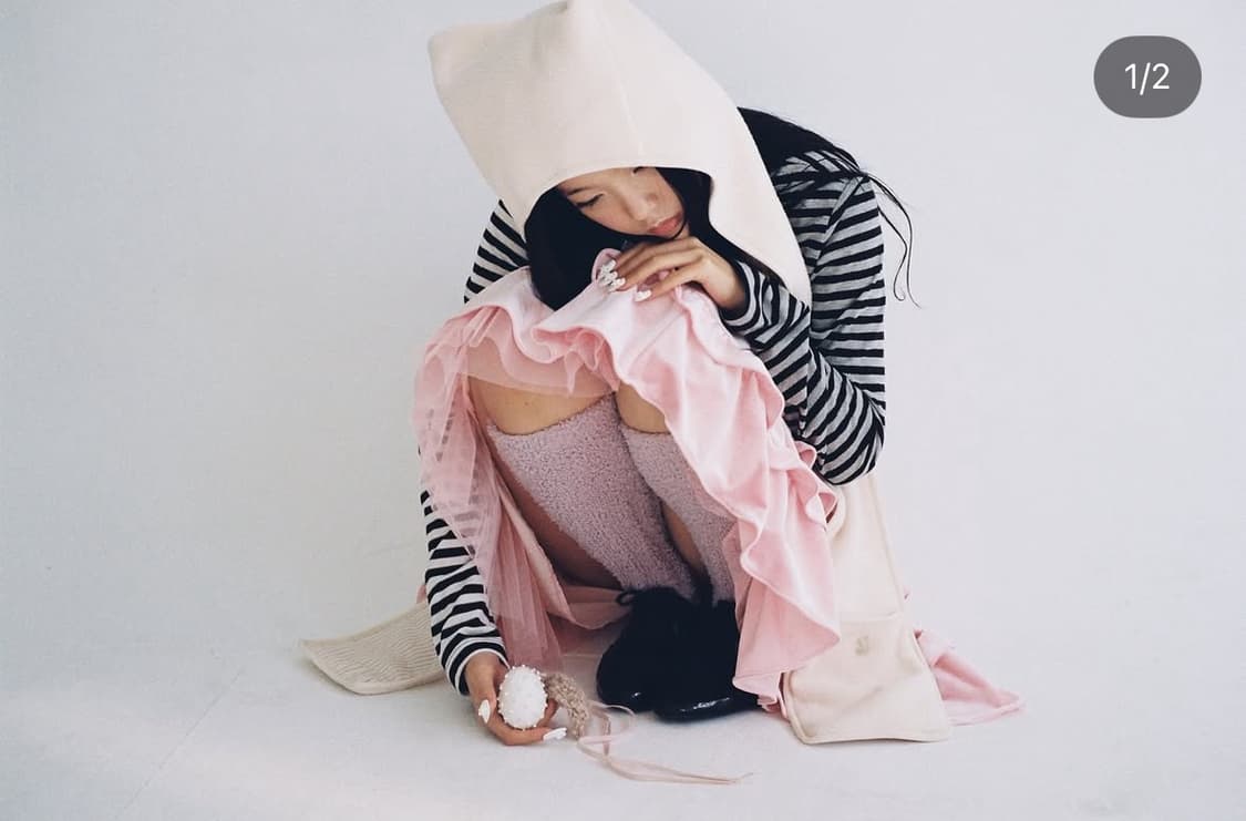 샵페어리 플리스 이어후드 머플러 모자 아이보리 상품이미지1