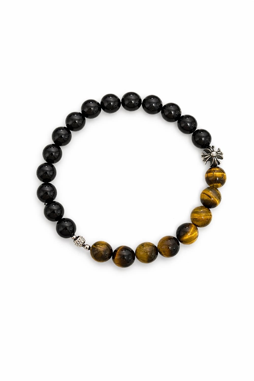 (핸드메이드) 천연석 오닉스 호안석 십자가 원석팔찌 상품이미지1