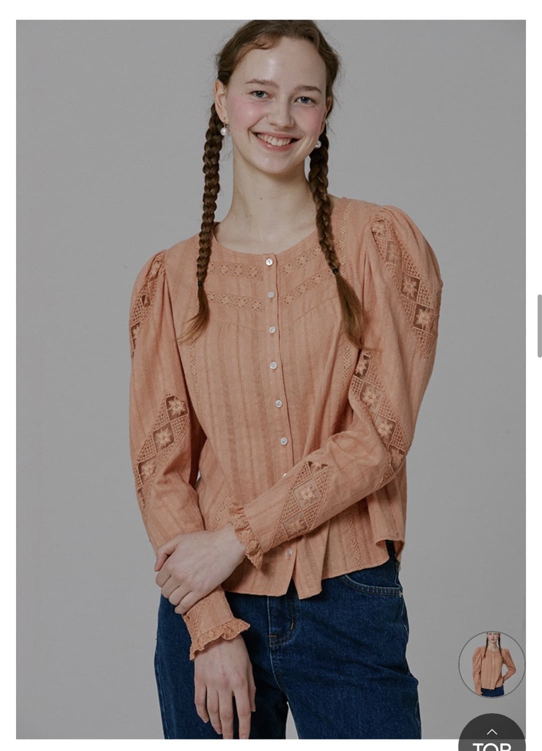 보카바카 레이스 블라우스 상품이미지1