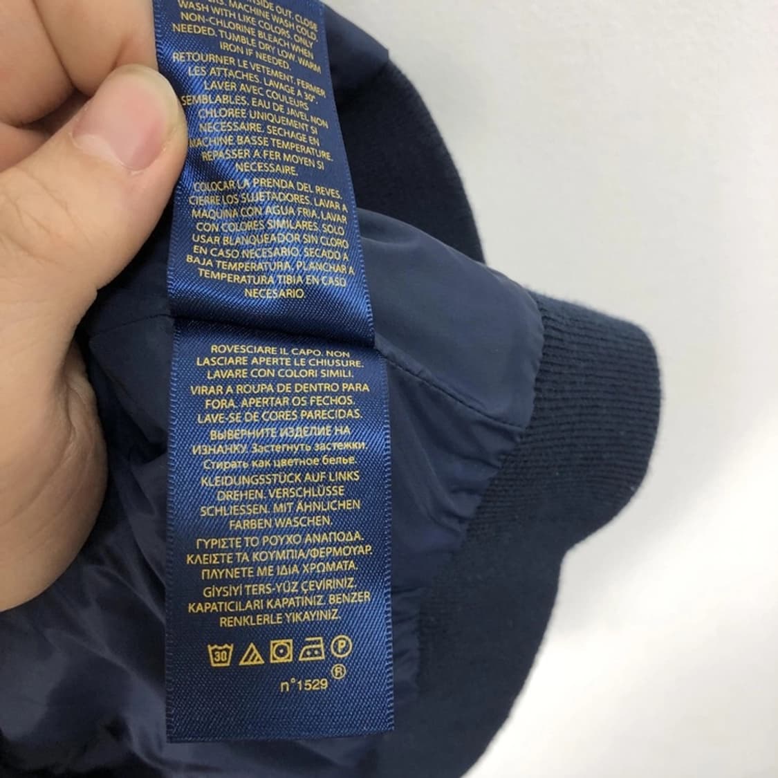 폴로 정품 퀼팅 경량자켓 네이비 톤온톤로고 상품이미지9