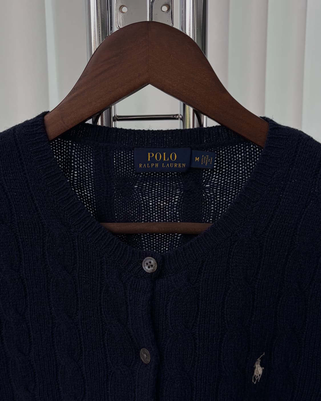 [M]폴로 랄프로렌 캐시미어 케이블 니트 가디건 navy 상품이미지6