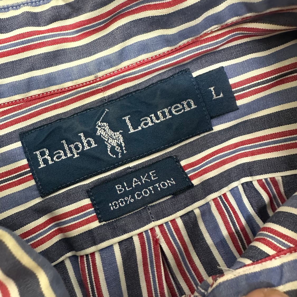 POLO 폴로 랄프로렌 스트라이프 반팔 셔츠 L 상품이미지3