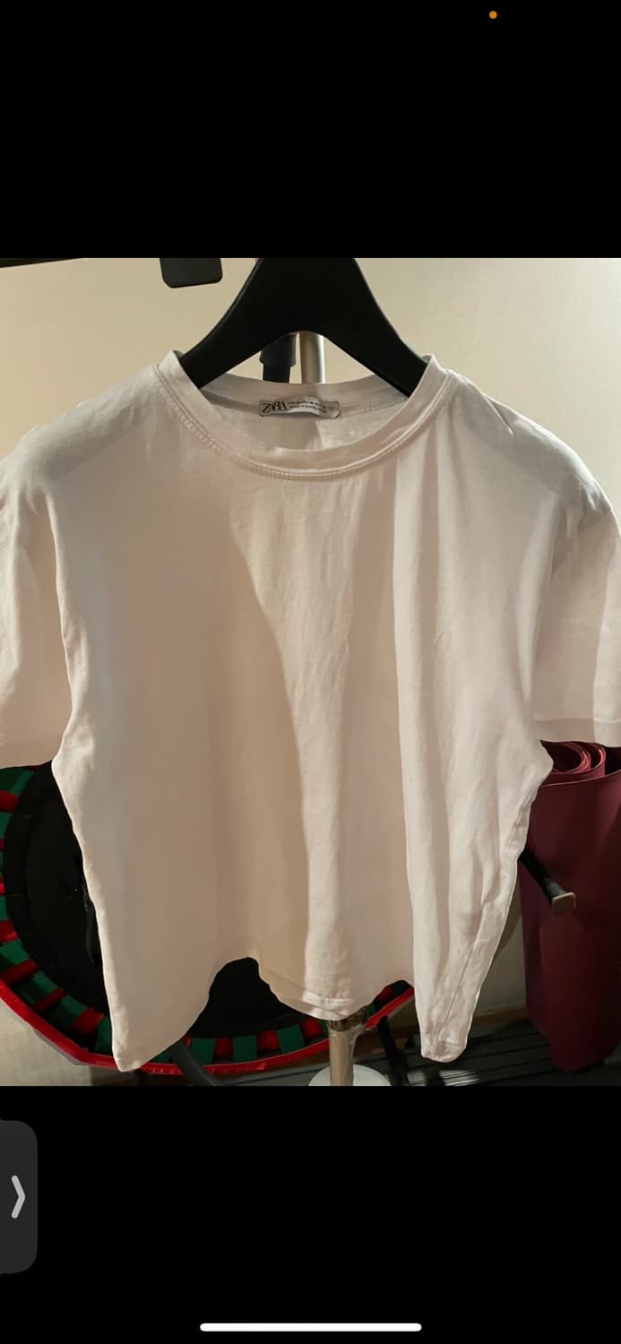 Zara 자라 무지 반팔 티셔츠 무지티 화이트 상품이미지2