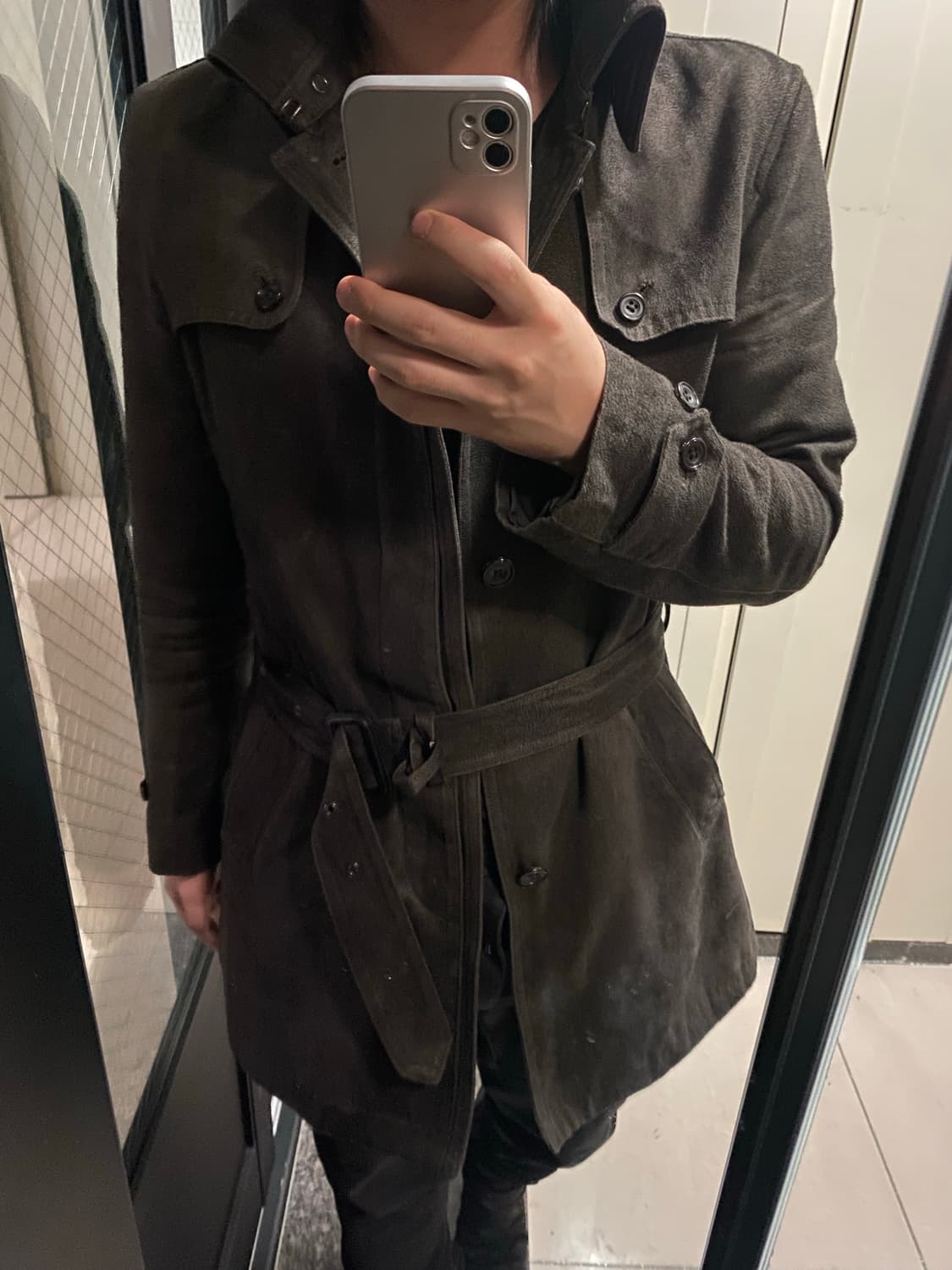 토네이도 마트 워시드 레더 벨티드 코트 자켓 상품이미지3