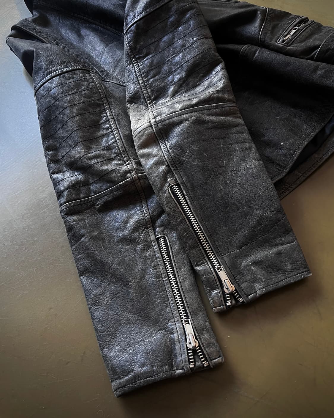 Italian Vintage Real Leather Rider JK 상품이미지7