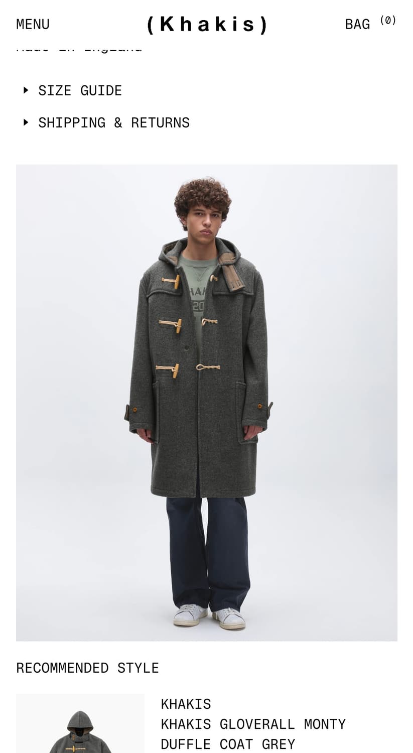 카키스 X 글로버올 더플코트 L 상품이미지2