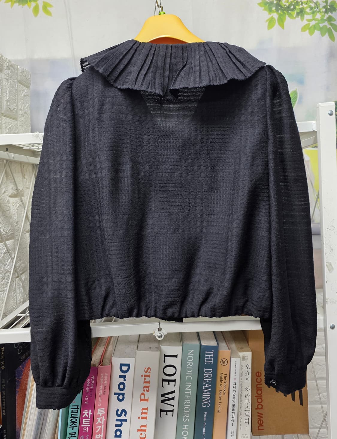 랑방 여성 프릴 블라우스 55 봄~초여름 실크혼방 러플 블라우스 WM60 상품이미지4