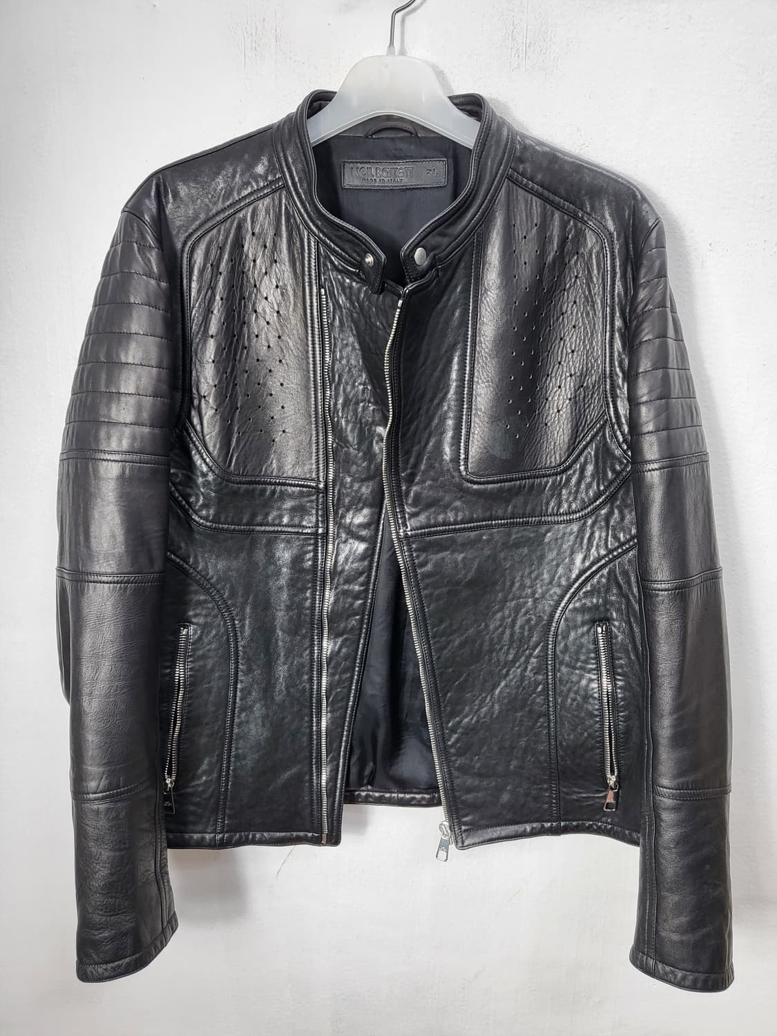 닐바렛 블랙 양가죽 라이더 자켓 105 XL 상품이미지1
