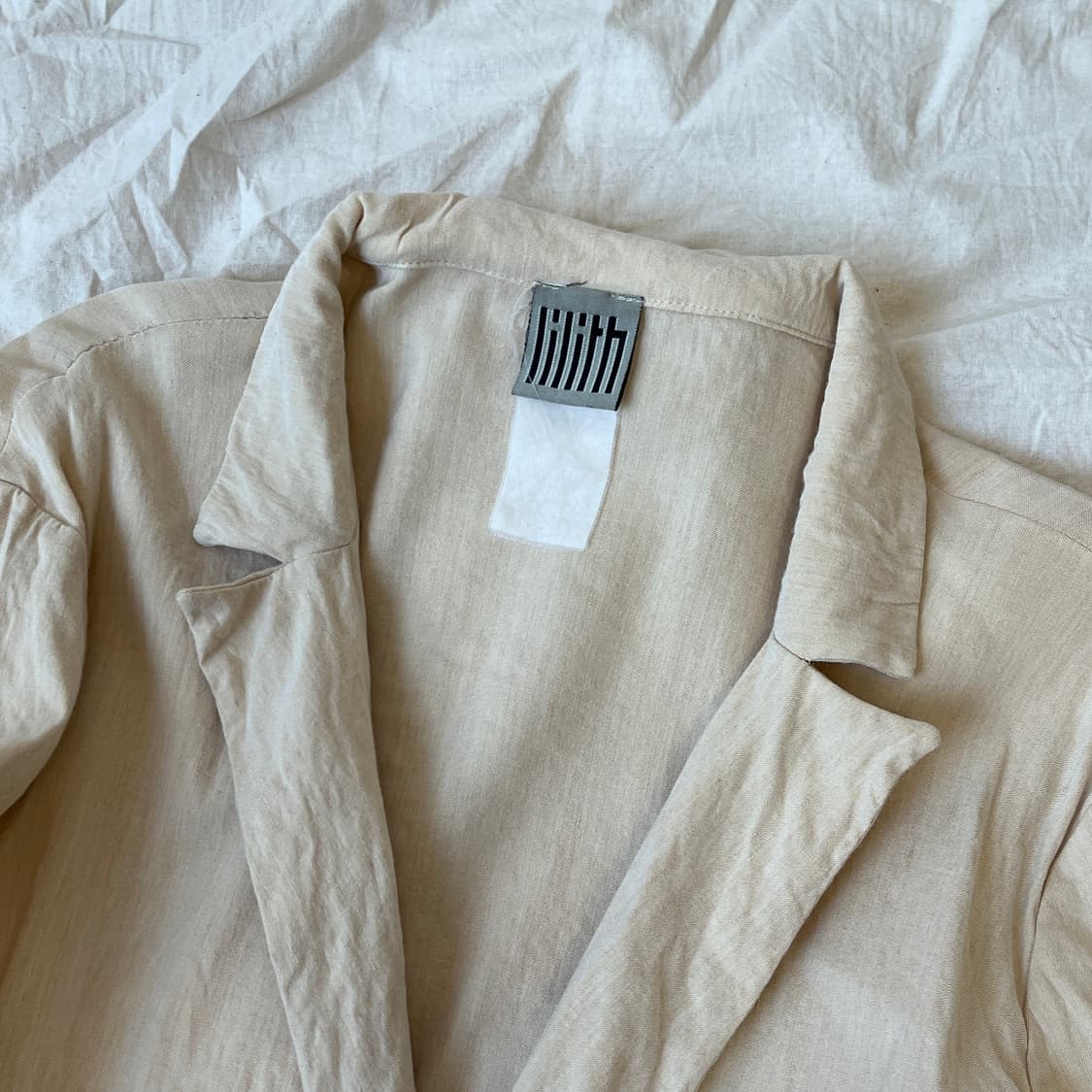 linen ribbon shirt 상품이미지5