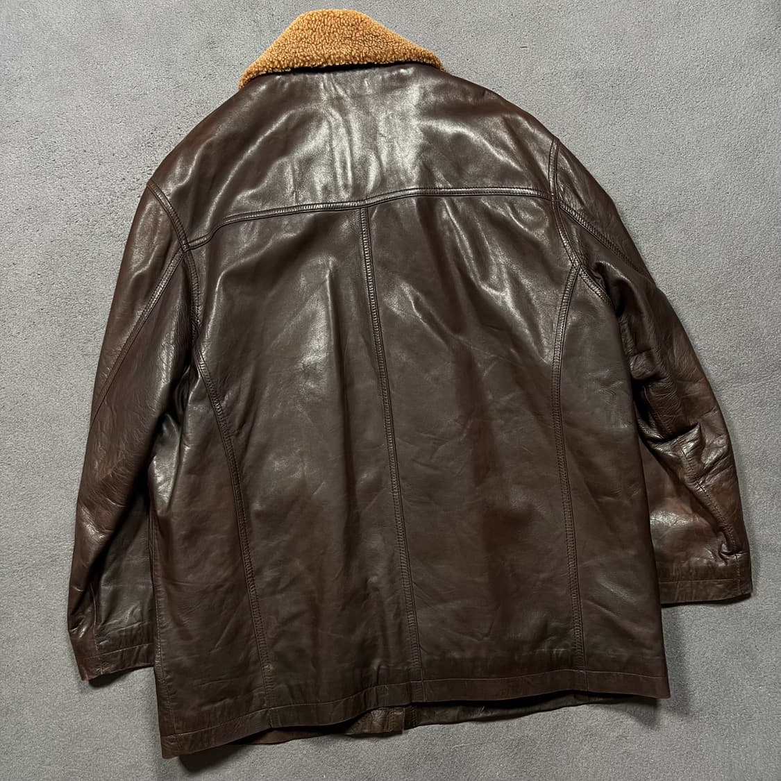 90's 입생로랑 양가죽 하프코트 레더자켓 상품이미지6