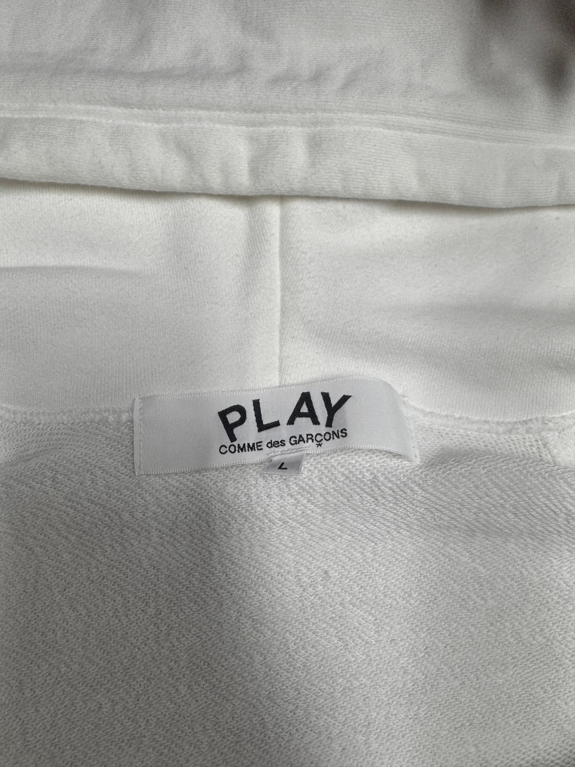 꼼데가르송 후드집업 흰색 상품이미지5