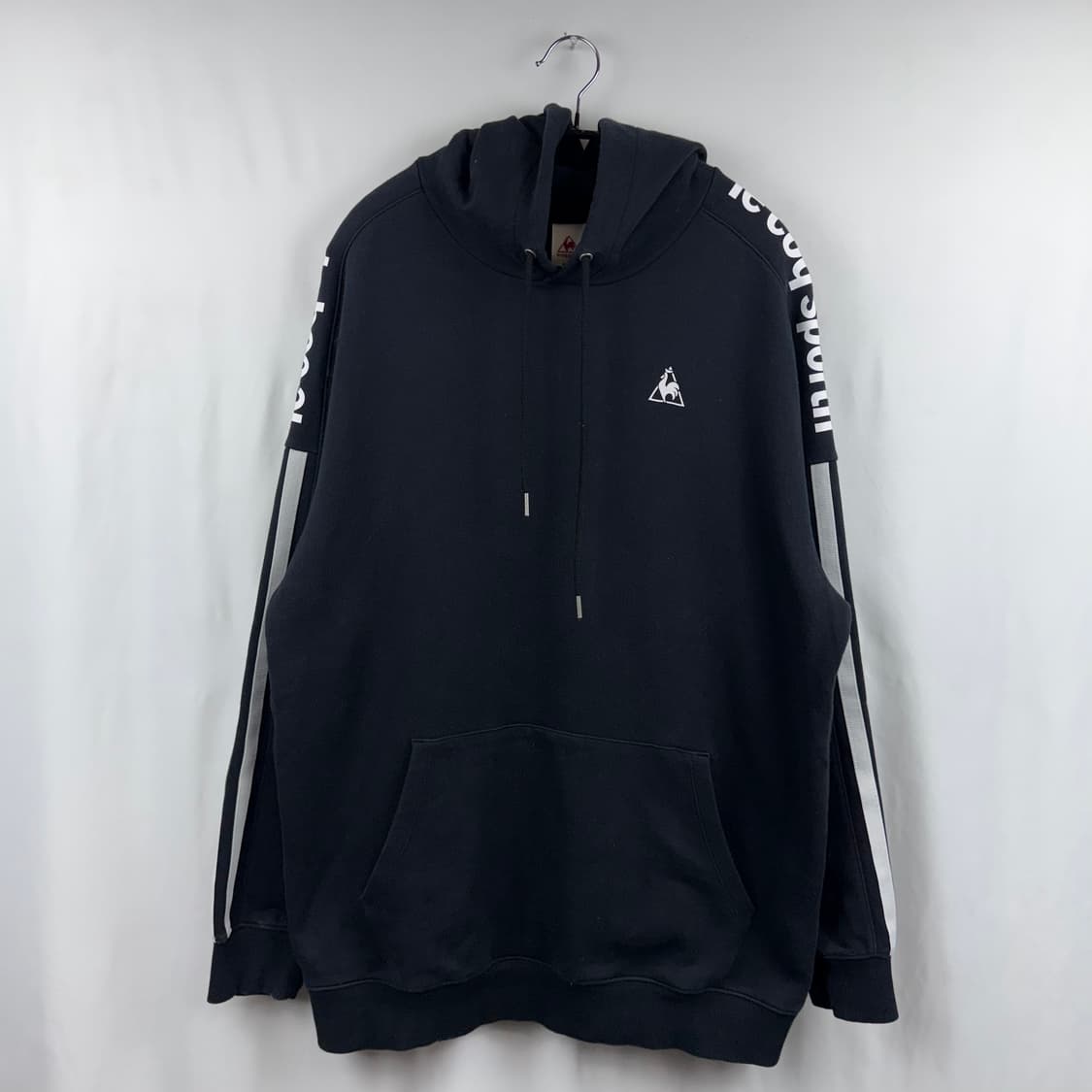 (105) 르꼬끄 로고 후드 티 블랙 상품이미지2