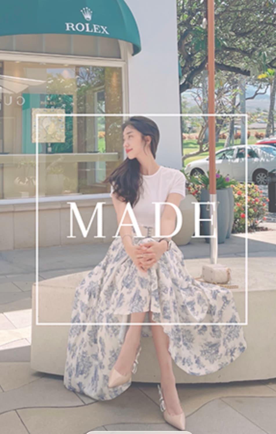 샬롯 부띠끄 뜨왈드 플레어 스커트 M (55추천 66가능)    상품이미지1