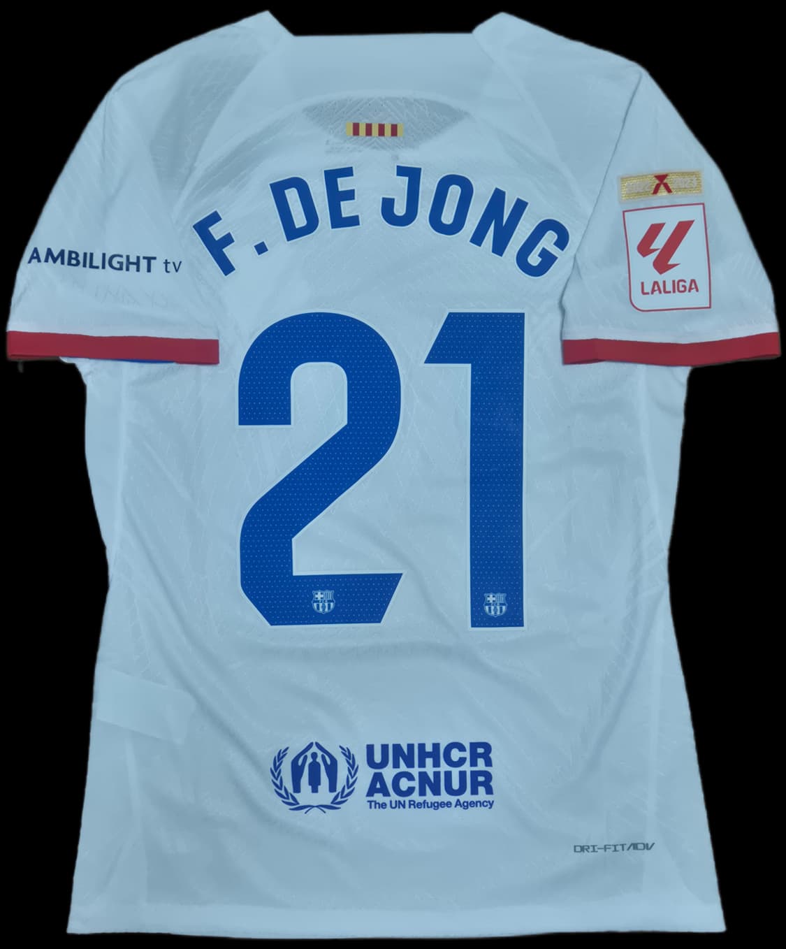 23-24 바르셀로나 어웨이 프랭키 더 용 유니폼 M사이즈 상품이미지1