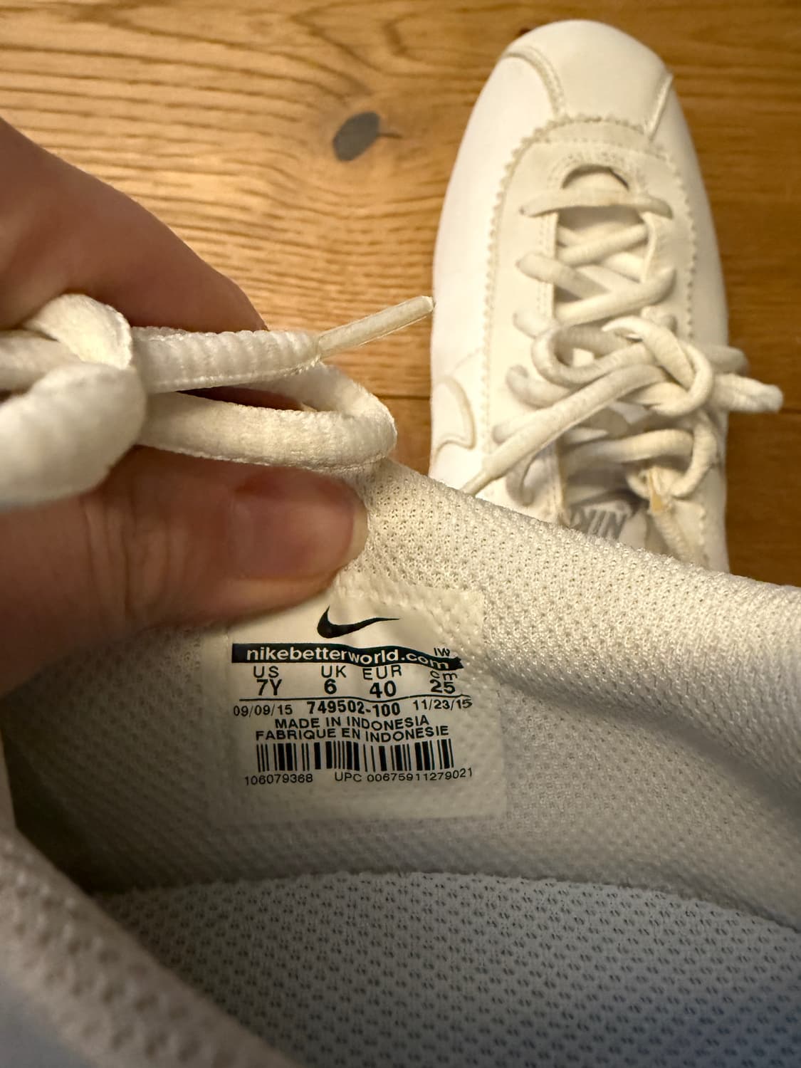 나이키 코르테즈 올화이트 250cm 상품이미지4