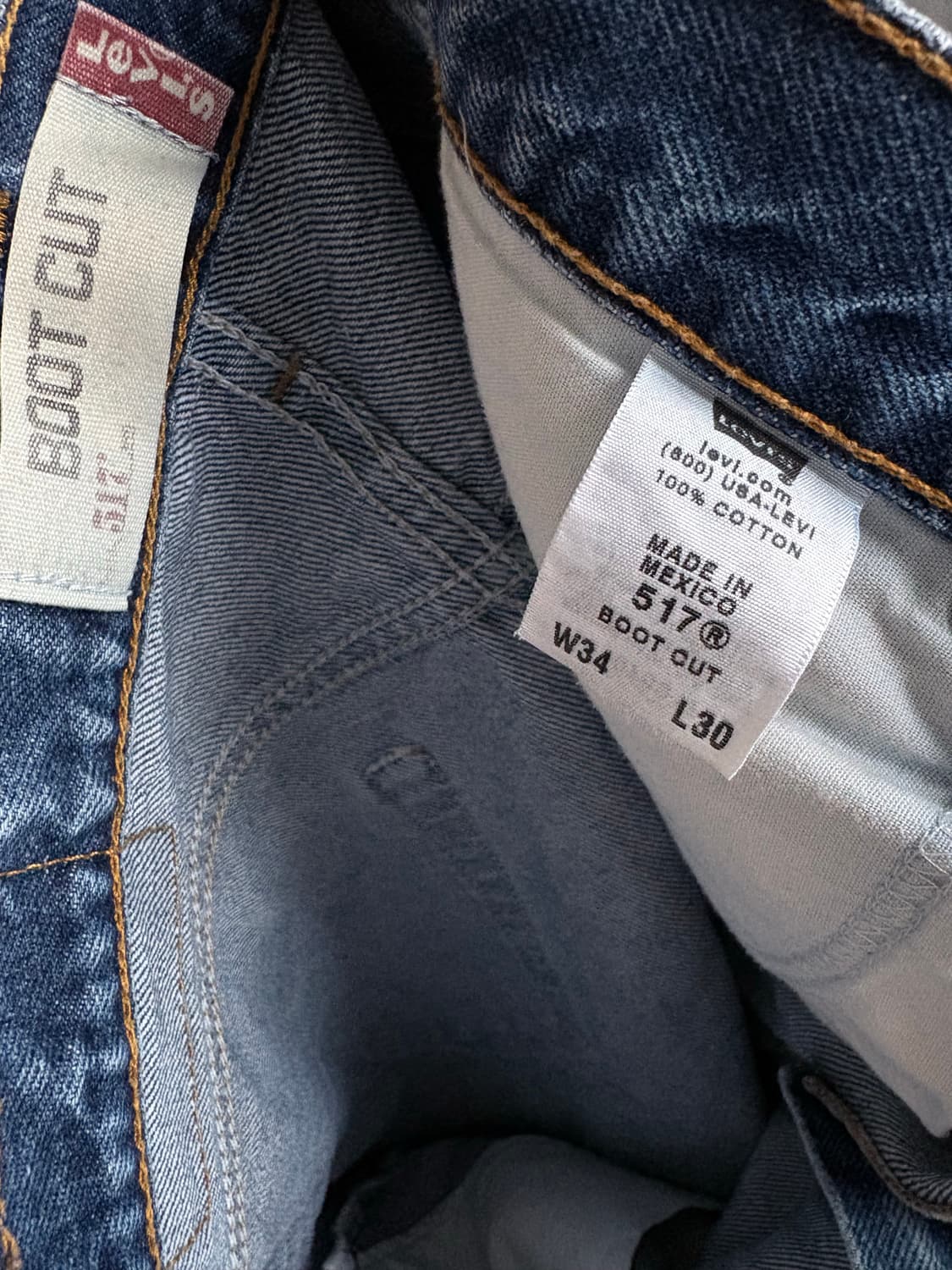 (34x30, 실측 32) 00s 리바이스 517 중청 mexico 상품이미지4