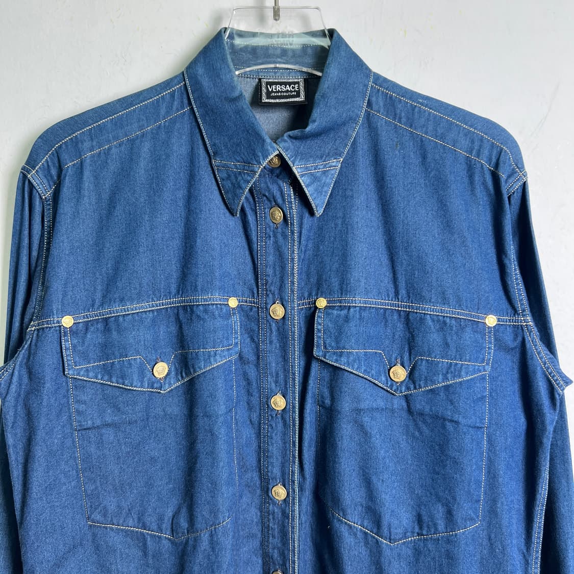 versace 베르사체 빈티지 데님 셔츠 S 상품이미지4