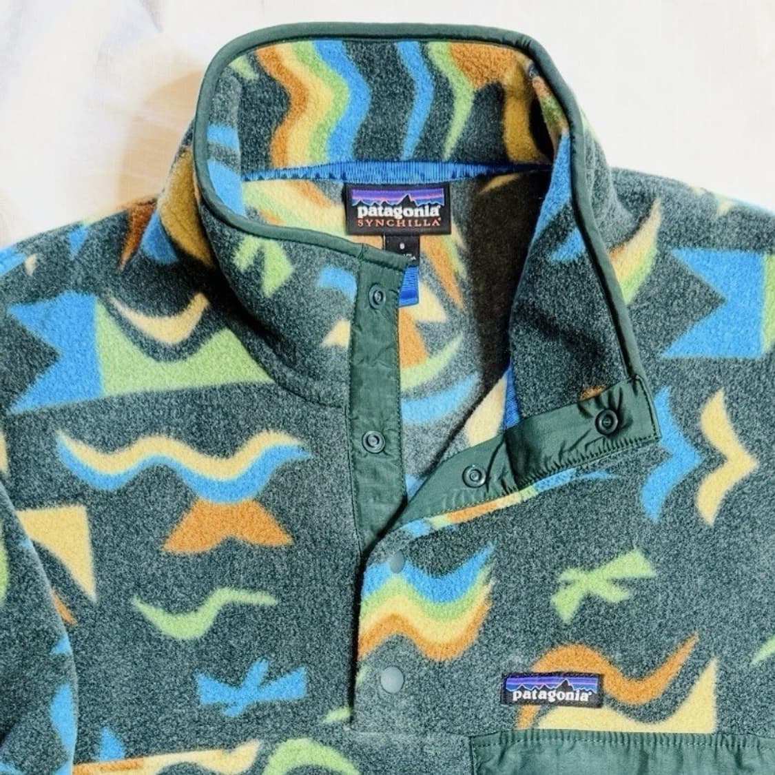 21FW 파타고니아 신칠라 스냅T 그린 멀티 패턴 상품이미지2